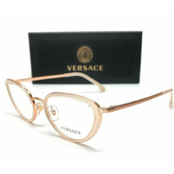 Versace Women's Pink and Gold Eyeglasses! - Picture 1 of 4